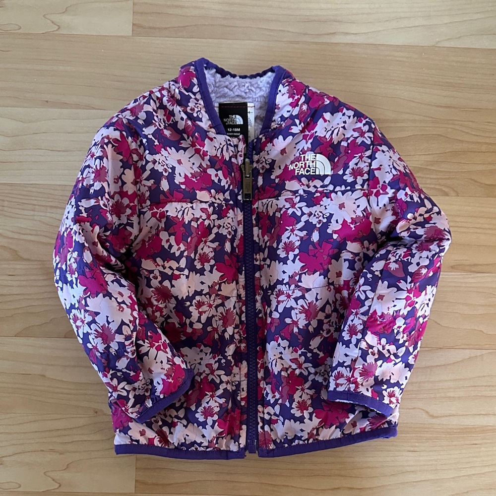 The North Face Pink and Purple Floral Jacket